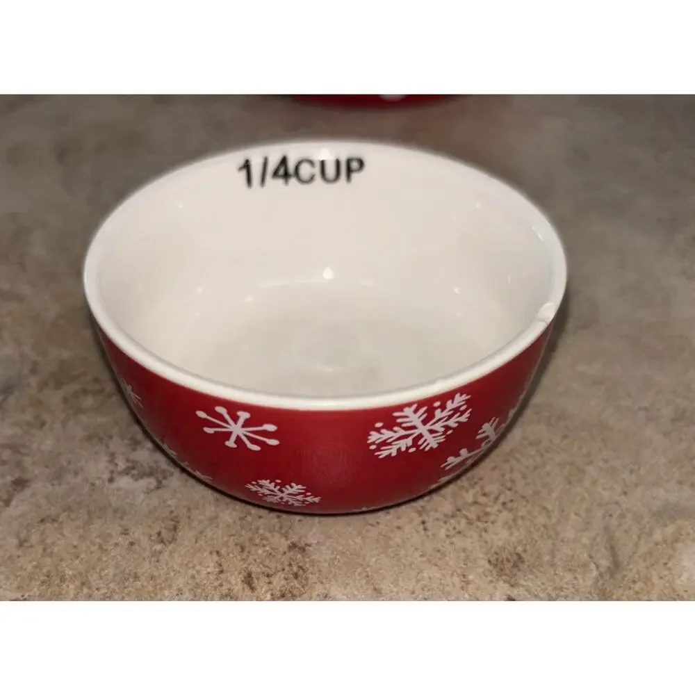 Christmas‎ Elf Nesting Measuring Cups Earthenware Ceramic